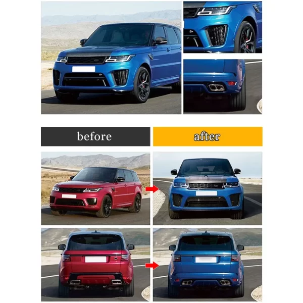 For Land Rover Range Rover 2018-2020 Sport Upgrades SVR Style Bodykit Bumper - Image 5