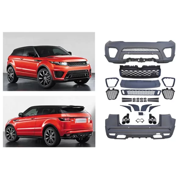 For Land Rover Evoque 2011-2019 Upgraded and Modified SVR Style Body Kit with SVR Front and Rear Bumper - Image 4