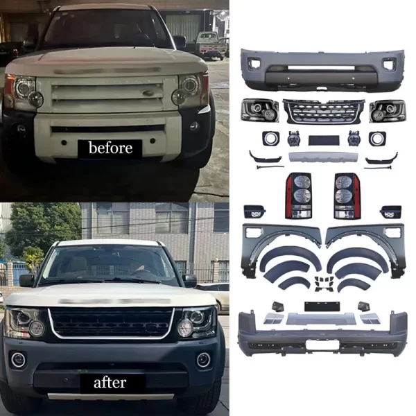 High Quality Upgrade Kit Body Kits With Headlights Taillights for Land Rover Discovery 3 2008-2009 Upgrade to Discovery 4 2014 - Image 2