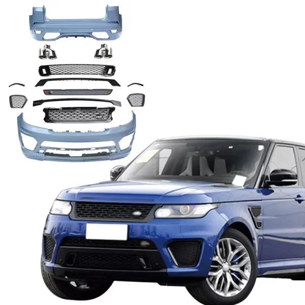 For Land Rover Range Rover Sport 14-17 Upgraded for SVR Style Body Kit Front Rear Bumpers - Image 4
