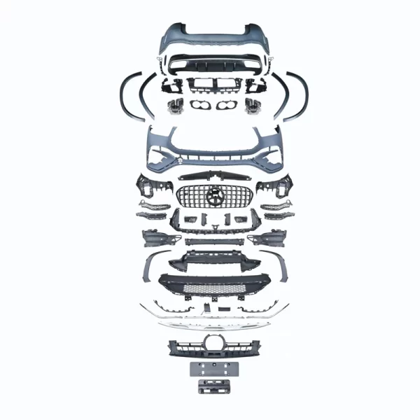 Auto Modification Conversion Body Kit for Mercedes Benz W167 GLE 2019-2023 Upgrade to 2024 GLE63 AMG Front Rear Bumper