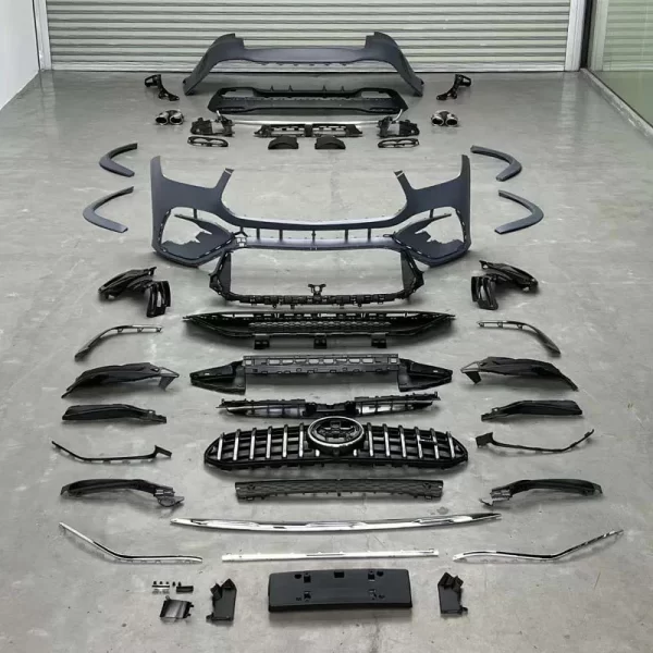 Auto Modification Conversion Body Kit for Mercedes Benz W167 GLE 2019-2023 Upgrade to 2024 GLE63 AMG Front Rear Bumper - Image 4