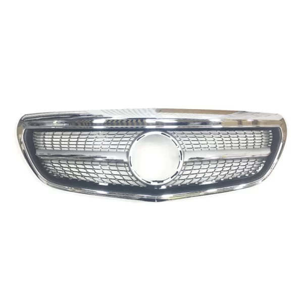 W213 Executive Edition Diamond Style Grille Black Silver Front Bumper for Mercedes Benz W213 2017-2020