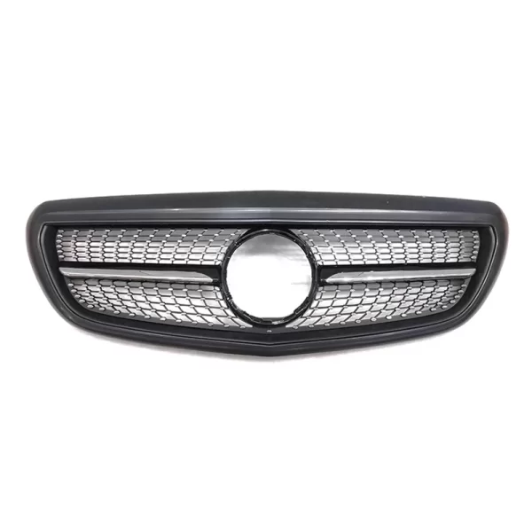 W213 Executive Edition Diamond Style Grille Black Silver Front Bumper for Mercedes Benz W213 2017-2020 - Image 2