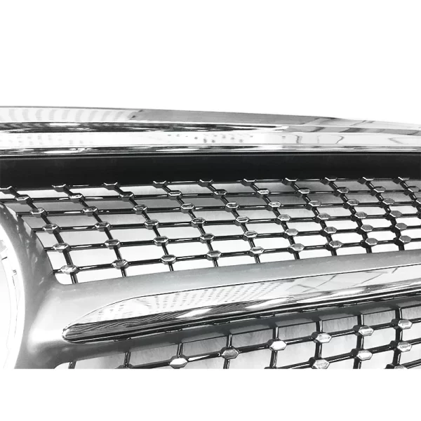 W213 Executive Edition Diamond Style Grille Black Silver Front Bumper for Mercedes Benz W213 2017-2020 - Image 4