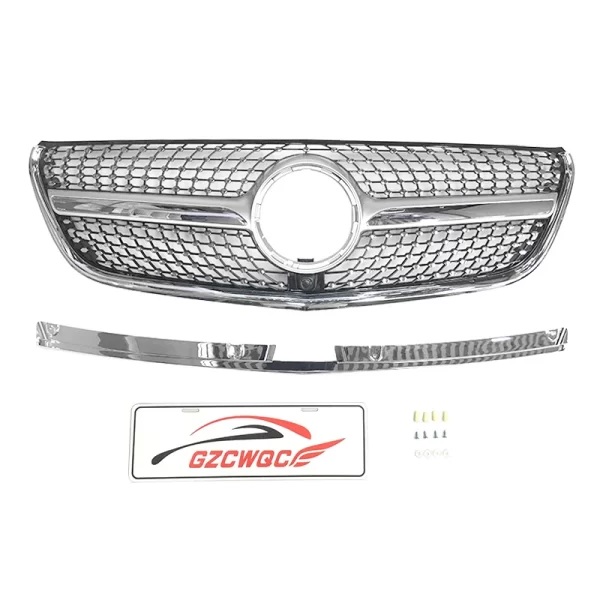 Hot Selling Car Accessories Diamond Style Grill Front Bumper Grille for Mercedes-Benz Vito W447 2016-2019 - Image 2