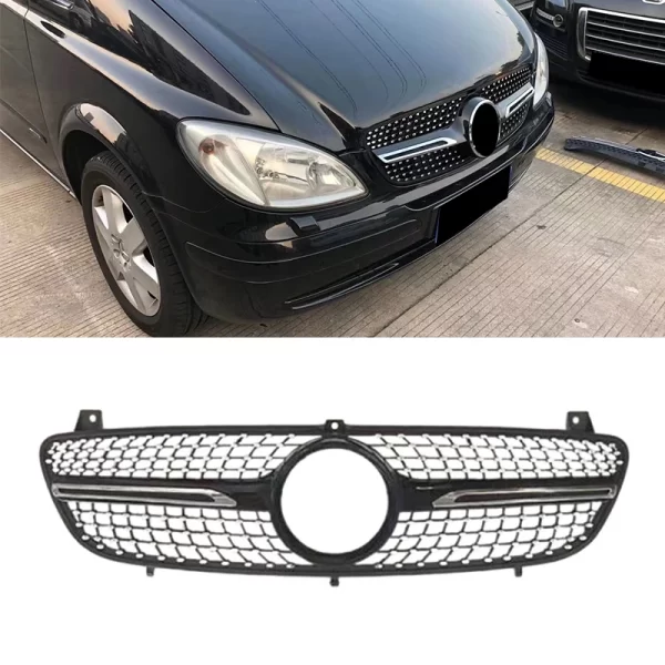 Factory Outlet Diamond Style W639 Grille for Mercedes benz Viano CLASS Modified Grille 2008-2010 - Image 3