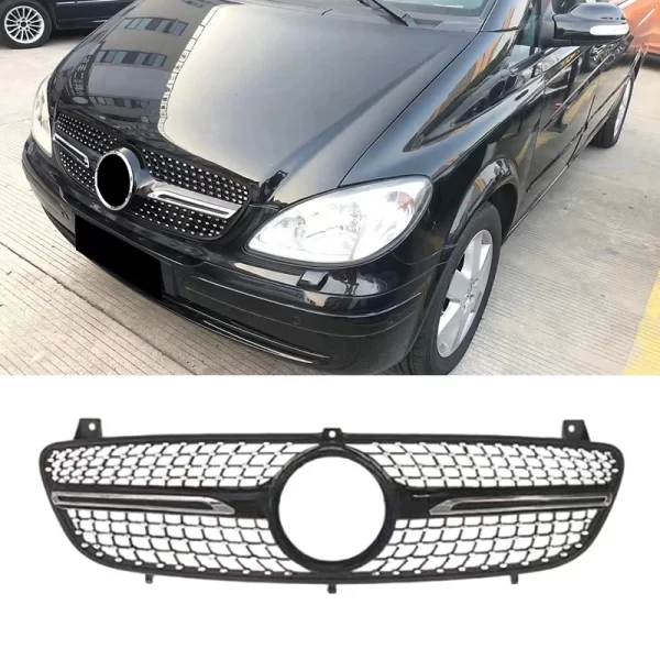 Factory Outlet Diamond Style W639 Grille for Mercedes benz Viano CLASS Modified Grille 2008-2010 - Image 4