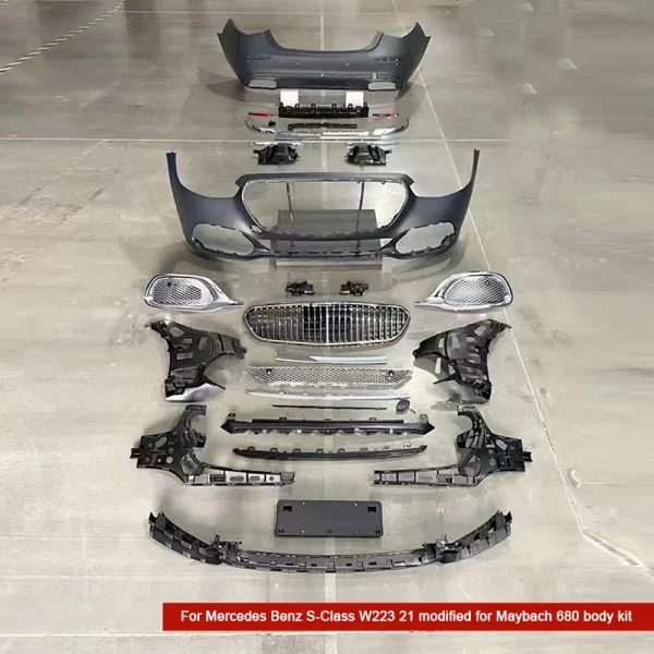 Suitable for Mercedes Benz S-Class W223 Upgraded Maybach Body Kit W223 Modified Maybach Bumper Bumper Surround - Image 2