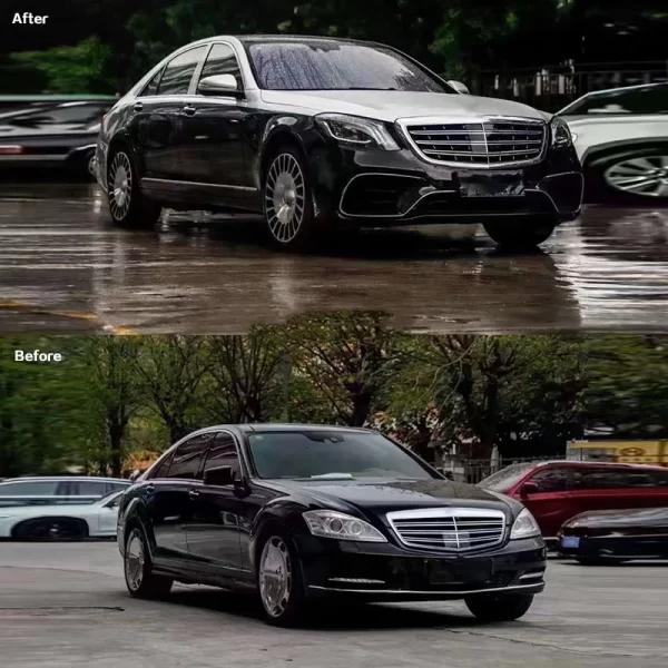 Body Kit for Benz W221 2006-2013 to W222 S63 AMG Model Include Front and Rear Bumper Grille Hood Body Kit