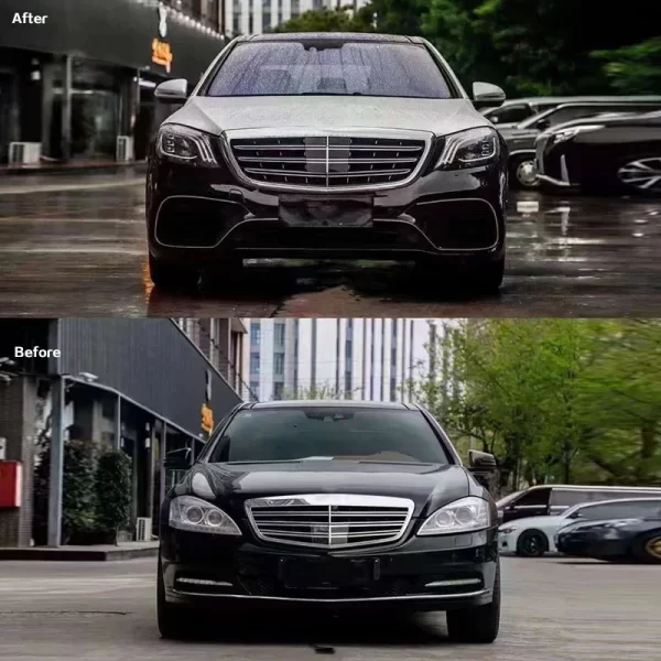 Body Kit for Benz W221 2006-2013 to W222 S63 AMG Model Include Front and Rear Bumper Grille Hood Body Kit - Image 3