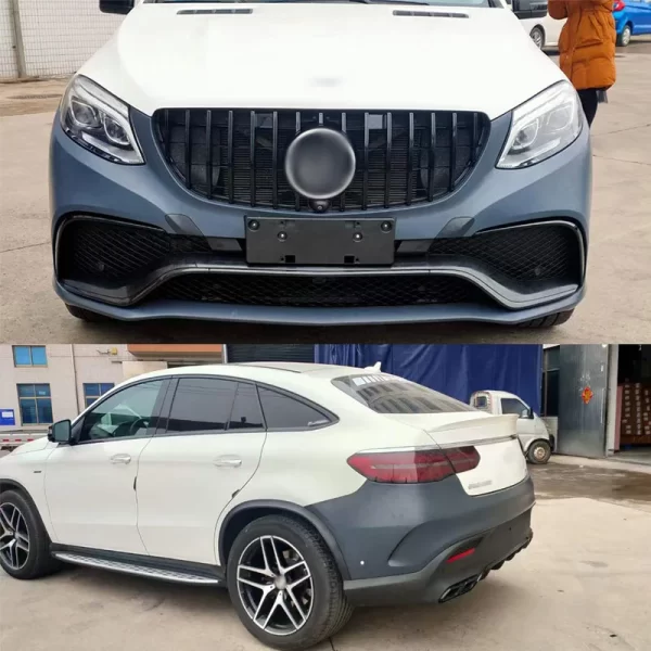 Conversion to GLE63 Coupe AMG Model Bumpers Bodykit for Mercedes Benz GLE Coupe C292 2015-2019 - Image 4