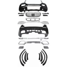 Car Bumpers for 2020 Mercedes Benz GLE W167 Upgrade Maybach Style Front Bumper Rear Bumper Assembly Grille Car Body Kit