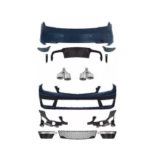 2011-2014 W204 High-quality Front Rear Bumper Side Skirts for Mercedes-Benz C-CLASS (W204) Refit Upgrade to C63 Full Bodykit
