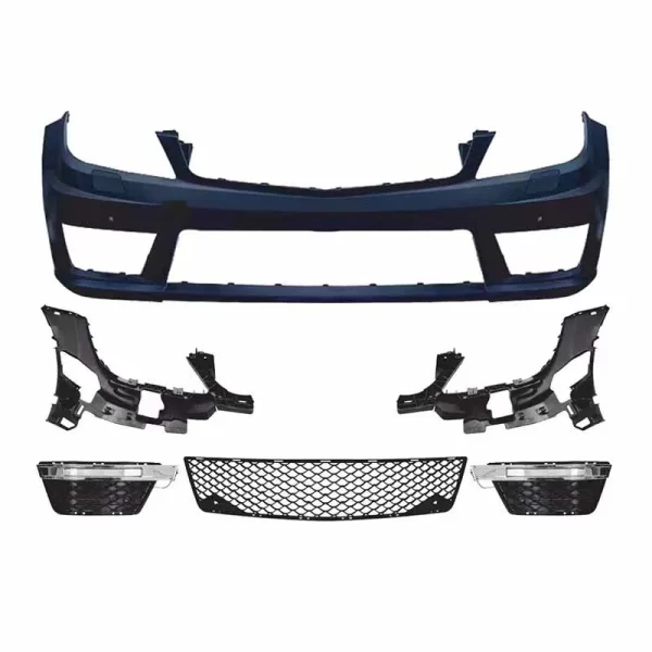 2011-2014 W204 High-quality Front Rear Bumper Side Skirts for Mercedes-Benz C-CLASS (W204) Refit Upgrade to C63 Full Bodykit - Image 2