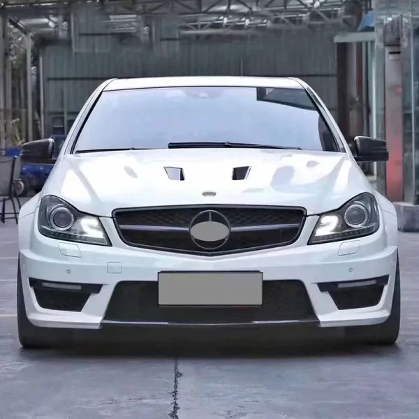 2011-2014 W204 High-quality Front Rear Bumper Side Skirts for Mercedes-Benz C-CLASS (W204) Refit Upgrade to C63 Full Bodykit - Image 5