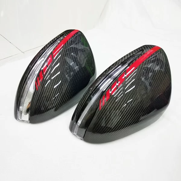 M Colour Style W205 Carbon Fiber Mirror Cover With LED Replacement for Mercedes benz W205 W222 W213 W238 X205 GLC GLS C S - Image 3