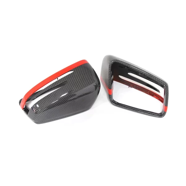 Carbon Fiber Side Rearview Mirror Cover Red Decoration for Mercedes Benz 2007-2018 GLE/GLS/GL /R/M/G Class W463 Mirror Cover - Image 3