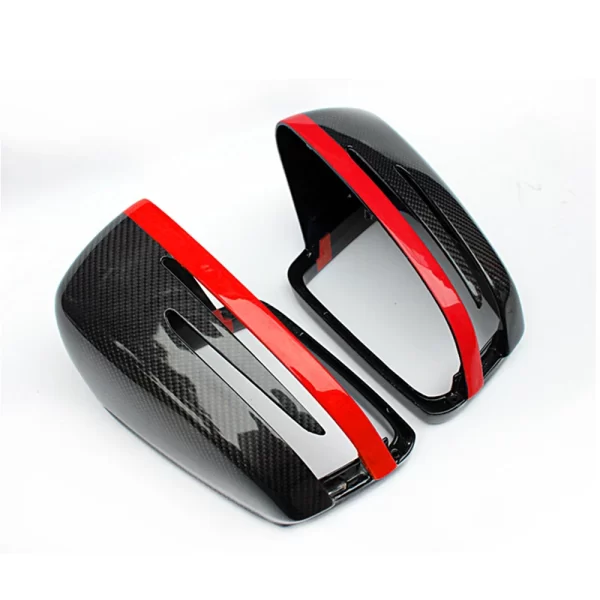 Carbon Fiber Side Rearview Mirror Cover Red Decoration for Mercedes Benz 2007-2018 GLE/GLS/GL /R/M/G Class W463 Mirror Cover - Image 4