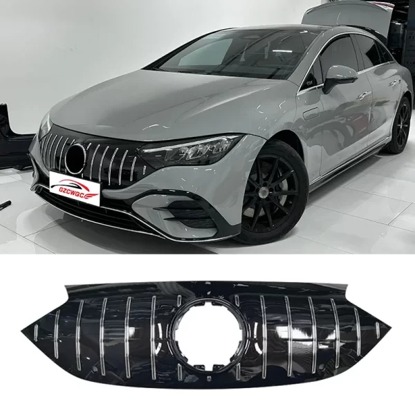 ABS Grille Front Bumper Grill for Mercedes Benz EQE Class W295 2022 2023 EQE350 EQE500 EQE43 53 Glossy Black Chrome Grill - Image 4