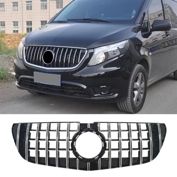 V-Class W447 Vito ABS Car Grill 2016-2019 GT Style Front Grill for Mercedes Benz W447 Vito Bumper Grille Car Accessories Parts - Image 4