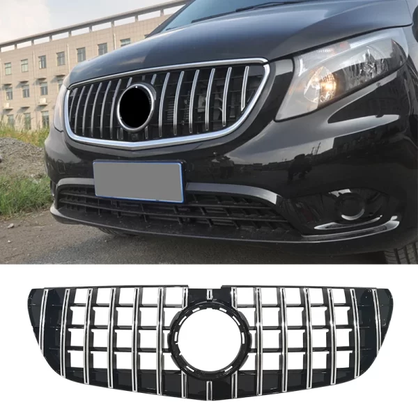 V-Class W447 Vito ABS Car Grill 2016-2019 GT Style Front Grill for Mercedes Benz W447 Vito Bumper Grille Car Accessories Parts - Image 5