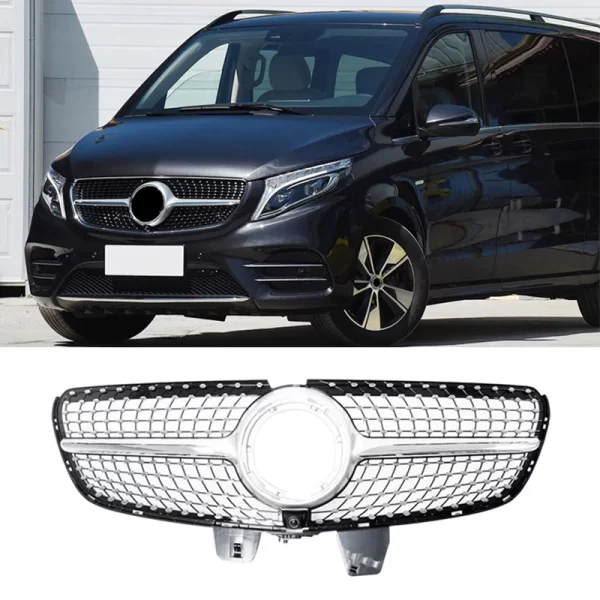 AUTO PART V260 W448 Diamond Style Front Grille for Mercedes-Benz V CLASS V260 W448 Grille 2020-IN - Image 4