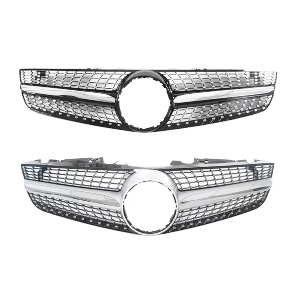 R230 Diamond Style Grill Front Modified Tuning Grill for Mercedes Benz SL Class R230 Body Kit 2008-2012