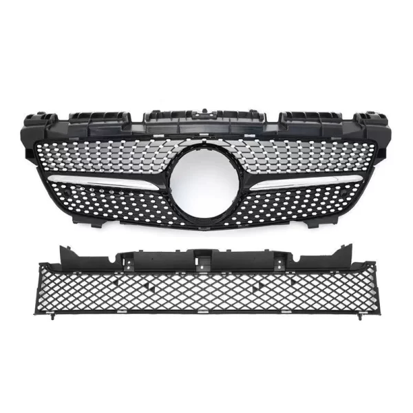 R172 Black Diamond Style Center Grille for Mercedes-Benz SLC Class R172 Front Bumper Grill 2011-2015 - Image 2