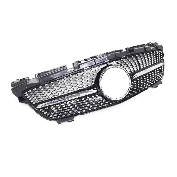 R172 Black Diamond Style Center Grille for Mercedes-Benz SLC Class R172 Front Bumper Grill 2011-2015 - Image 3