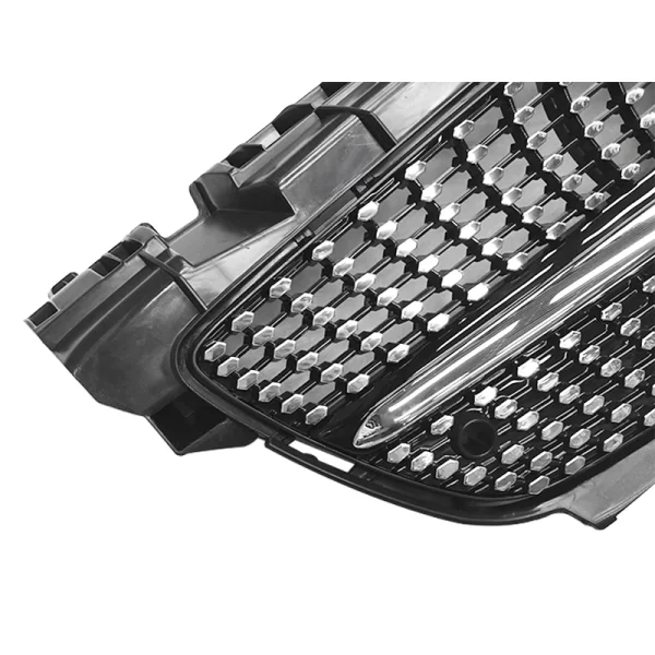 R172 Black Diamond Style Center Grille for Mercedes-Benz SLC Class R172 Front Bumper Grill 2011-2015 - Image 5