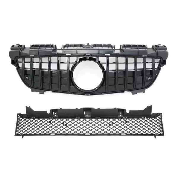 SLK Class R172 GT Style Front Grille for Mercedes SLK200 SLK250 SLK350 Front Bumper Grill Mesh Silver 2011-2015