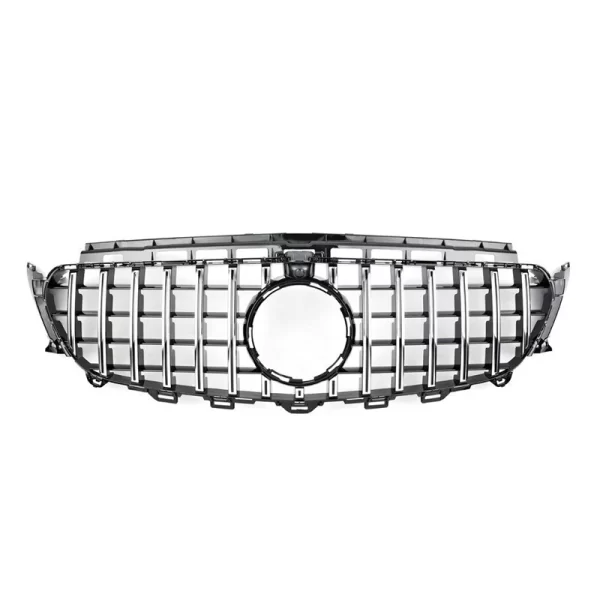 GT R AMG Diamond Style Grill Grille Black Silver Front Bumper for Mercedes Benz W213 E250 E300 E400 2017-2020 - Image 2