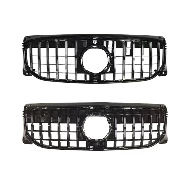 X247 Front Grille Bumper Black Sliver GT R GTR Style Front Grill for Mercedes Benz GLB X247 2020 2021 2022 2023