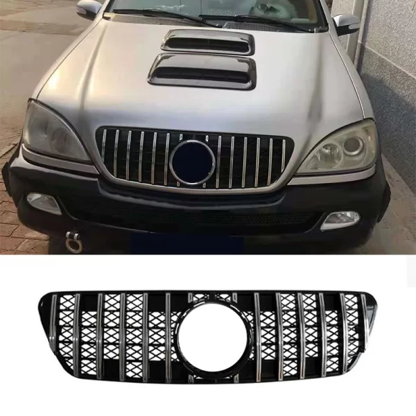 W163 GT Grille Replacement Front Grille for Mercedes Benz ML Class W163 Bumper Grille 1998-2005 - Image 5