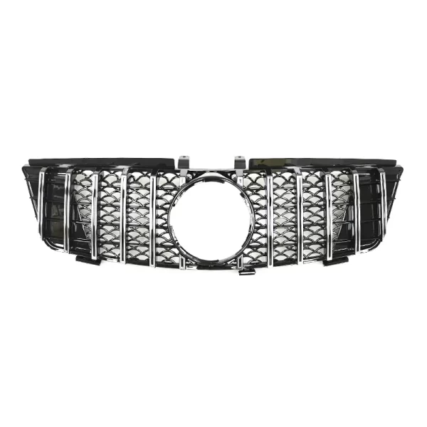 ML W164 Facelift Grill Chrome/black ABS GT Style Front Grille for Mercedes Benz ML CLASS W164 X164 2005 2006 2007 2008 - Image 2
