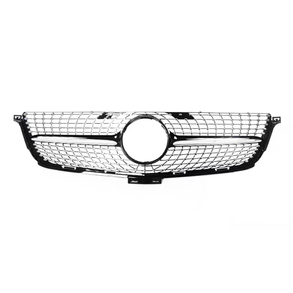 Diamond Style Black/sliver Car Front Grille for Mercedes Benz ML Class W166 ML300 ML320 ML350 ML400 2012-2015 Car Grill - Image 3