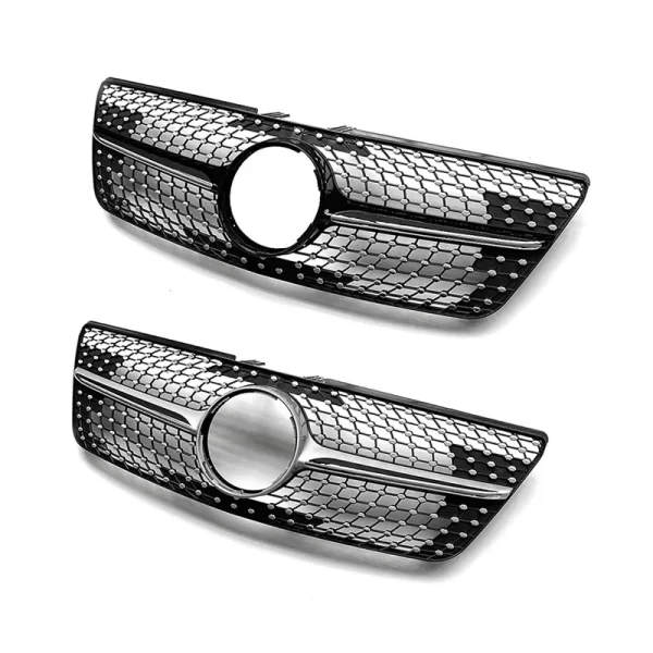 ML W164 Modified Grille W164 Upgraded Diamond Style Front Bumper Grille for Mercedes Benz ML W164 2009-2012 - Image 5