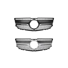 ABS Gloss Black Grille Diamond Style Front Grill for Mecedes GLK X204 2013-2015 Mesh GLK X204 Front Bumper Grille