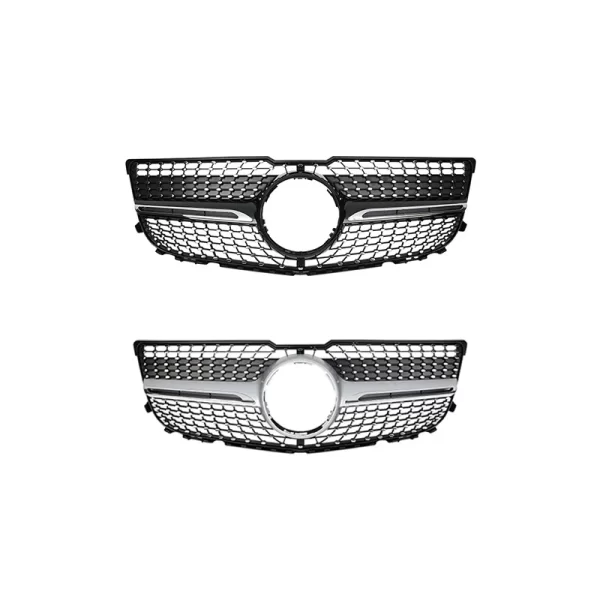 ABS Gloss Black Grille Diamond Style Front Grill for Mecedes GLK X204 2013-2015 Mesh GLK X204 Front Bumper Grille