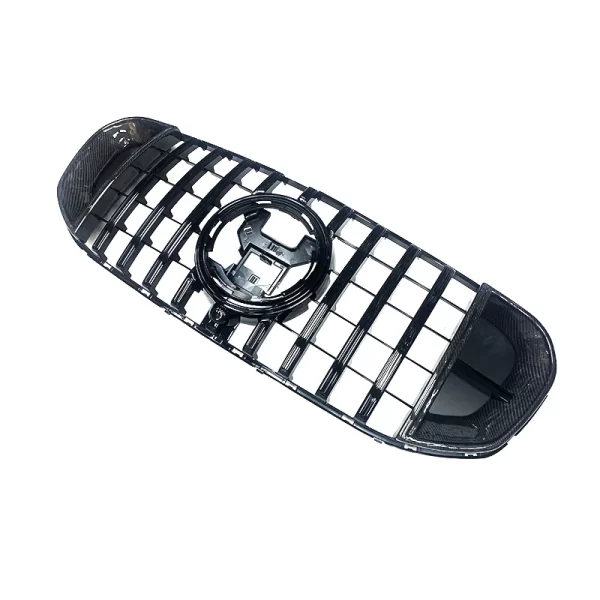 True Carbon Fiber Wet Carbon B Style Grille for Mercedes Benz GLS Class X167 2019-2023 AMG Rocket Front Bumper Grille - Image 2