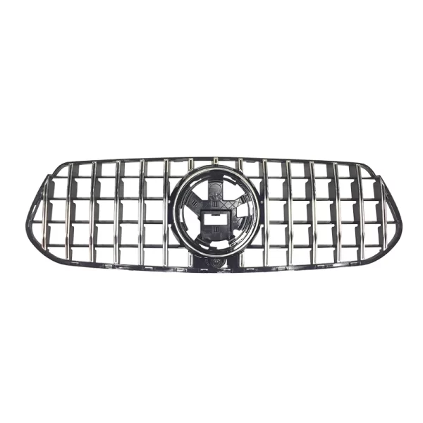 High Quality GT Style ABS Plastic Gloss Black Silver Front Bumper Racing Grille for Mercedes Benz GLE 167 2020