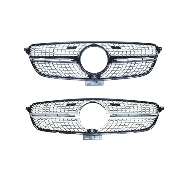 Silver/black Diamonds Style Grille Withcamera/Withoutcamera for Mercedes Benz GLE-CLASS Coupe W292 2015-2019 - Image 4