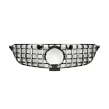 Modified GT Silver/black Grille GLE W166 Front Bumper GTR Grille for Mercedes GLE 2015-2019