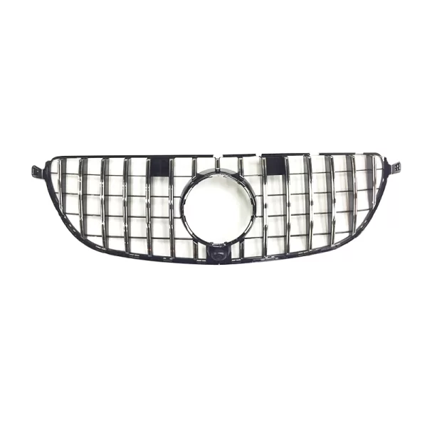 GLE63 COUPE W166 GLE350 400 450 Upgrade GT GTR Vertical bar Silver Piano Black/sliver Grille for 2015-2019 Mercedes-Benz GLE