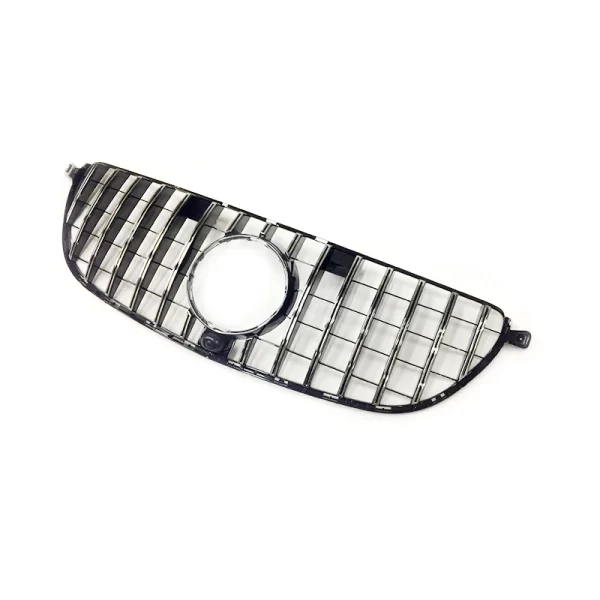 GLE63 COUPE W166 GLE350 400 450 Upgrade GT GTR Vertical bar Silver Piano Black/sliver Grille for 2015-2019 Mercedes-Benz GLE - Image 2
