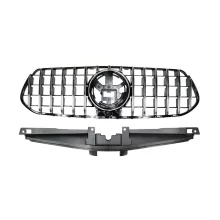 W167 GT Style Silver Color Front Grille Fit for Mercedes Benz GLE Class GLE350 Sport Luxury Model Year 2023-IN