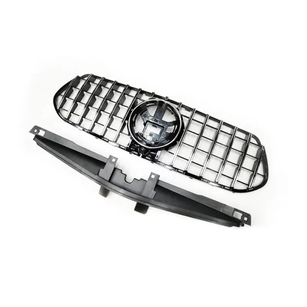 W167 GT Style Silver Color Front Grille Fit for Mercedes Benz GLE Class GLE350 Sport Luxury Model Year 2023-IN - Image 2