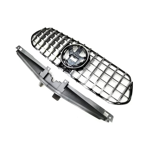 W167 GT Style Silver Color Front Grille Fit for Mercedes Benz GLE Class GLE350 Sport Luxury Model Year 2023-IN - Image 3