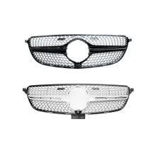 Modified Diamond Style Silver/black Grille GLE W166 Front Bumper Starry Grille Suitable for Mercedes GLE 2015-2019